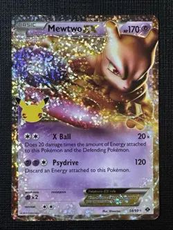 Pokemon TCG Mewtwo EX 54/99 Celebrations Classic Collection Near Mint Condition - Image 1