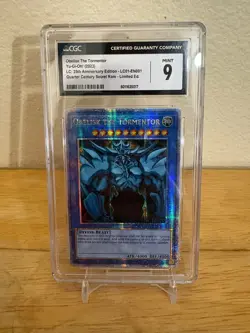 Yu-Gi-Oh! Obelisk the Tormentor (Quarter Century Secret Rare) CGC 9 LC01-EN001 - Image 1