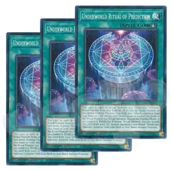 Yugioh - Underworld Ritual of Prediction x 3 - 1st Edition NM - Plus Free Holo - Image 1