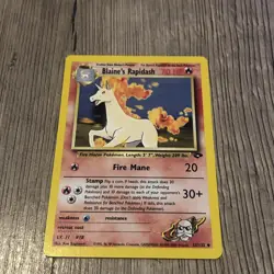 Blaine's Rapidash 33/132 Uncommon Gym Challenge Pokemon Card WOTC TCG - Image 5