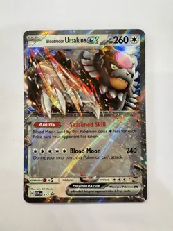 Bloodmoon Ursaluna EX 177 Scarlet & Violet Black Star Promo Holo Pokemon Card NM - Image 1