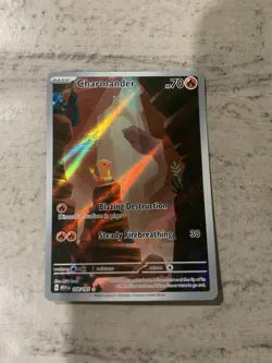 Pokemon TCG Charmander Illustration Rare Holo Card 168/165 SV151 Good Condition - Image 1