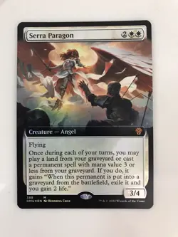 Serra Paragon Foil Extended Borderless MTG Magic the Gathering Card NM Mint DMU - Image 1