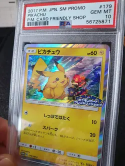 PSA 10 Japanese Pikachu Promo 179/SM-P Card Friendly Shop 2017 Gem Mint Pokemon - Image 3