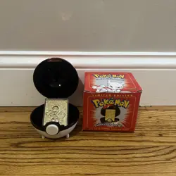 Burger King Mewtwo Red Pokemon 23K Plated Trading Card Pokeball Red - Image 1