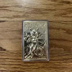 Burger King Mewtwo Red Pokemon 23K Plated Trading Card Pokeball Red - Image 4