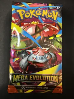 Pokemon Mega Evolution Pack - 10 Trading Cards - New Factory Sealed - Image 1