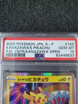 PSA 10 - Kanazawa's Pikachu 144/S-P HOLO Japanese Pokemon Center Promo Card 2020 - Image 5