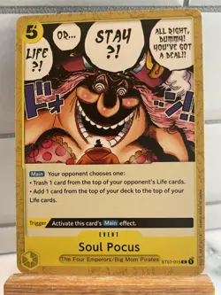 One Piece Card Game - Soul Pocus ST07-015 Event Card Yellow Starter Deck - Image 1