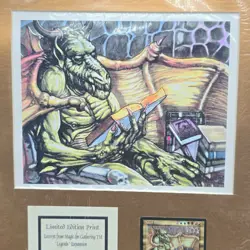 Magic the Gathering Legends ART PRINT 95/250 Nicol Bolas Signed Artist Proof - Image 3