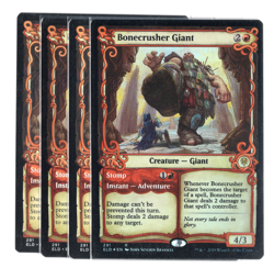4x Bonecrusher Giant (Showcase) - Throne of Eldraine (ELD) 1 foil 3 regular - Image 1