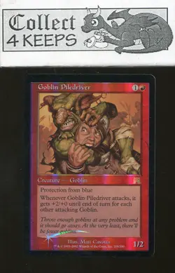 Goblin Piledriver Foil (Onslaught LP Light Play) MTG - Image 1