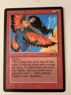 Magic the Gathering MTG Arabian Nights Bird Maiden Light LP (Beta Bob) - Image 1