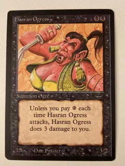 Magic the Gathering MTG Arabian Nights Hasran Ogress Dark LP (Beta Bob) - Image 1