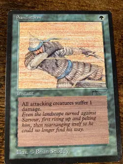 Magic the Gathering MTG Arabian Nights Sandstorm LP (Beta Bob) - Image 1