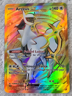 ART CARD ~ Pokemon Pocket TCG Arceus EX GOLD CROWN Illustration Immersive HOLO - Image 1