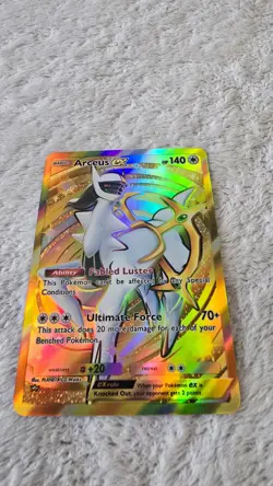 ART CARD ~ Pokemon Pocket TCG Arceus EX GOLD CROWN Illustration Immersive HOLO - Image 3