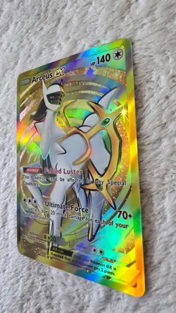 ART CARD ~ Pokemon Pocket TCG Arceus EX GOLD CROWN Illustration Immersive HOLO - Image 5