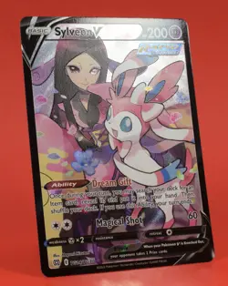 Pokemon English TCG Card Brilliant Stars Sylveon V TG14/TG30 Full Art Holo - Image 3