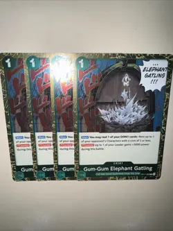 One Piece Card Game Gum-Gum Elephant Gatling OP11-038 Rare X4 Playset English - Image 5