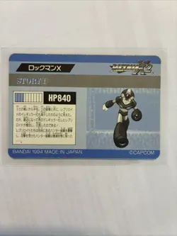 Mega MAN X2 Card Zero Holo CAPCOM BANDAI JAPAN Japanese 1994 Very Rare - Image 2