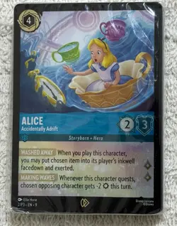 32 Pack of Disney Lorcana Fabled Alice Accidentally Adrift Promo Foil Card #2/P3 - Image 1