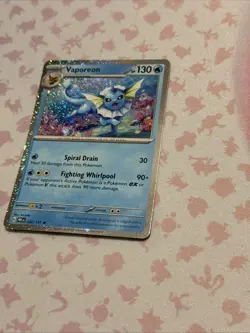 Vaporeon 022/131 Cosmos Holo Prismatic Evolutions NM Pokemon TCG Card - Image 5