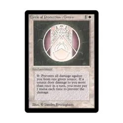 WOTC MtG Beta Circle of Protection: Green (C) EX - Image 1