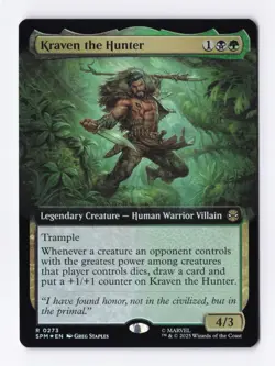Kraven the Hunter (Extended Art) (Foil) 0273 (R) MTG Marvel's Spider-Man (SPM) - Image 1