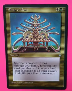 Magic the Gathering MTG Ice Age ALTAR OF BONE VLP/EX R 1995 Vintage! - Image 1