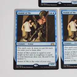x3 Avatar Of Me MTG Magic the Gathering 017/107 Unsanctioned NM Card Lot Blue - Image 3