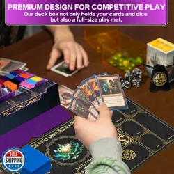 PROMAXIBINDER MTG Trading Card Storage Box with Playmat Fits 4000+ Cards, 4-R - Image 4