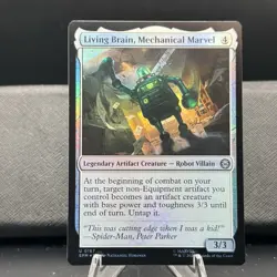 NM Foil Living Brain, Mechanical Marvel, MTG, Marvel's Spider-Man, Magic, 167 - Image 1