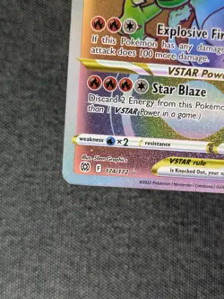 Pokemon TCG: Charizard VSTAR 174/172 Brilliant Stars Rainbow Secret Rare - Image 5