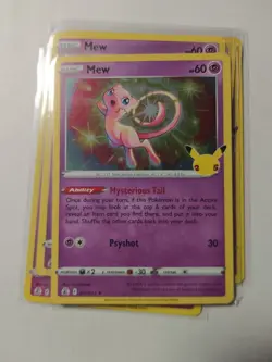 Mew 011/025 Celebrations Holo Pokemon 25th Anniversary Celebrations - Image 1