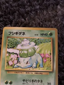 1996 Pokemon Japanese Bulbasaur No.001 Base Set Old Back Mitsuhiro Arita - Image 4