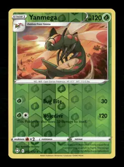 Yanmega Reverse Holo Rare Shining Fates 002/072 LP Pokemon LP - Image 1