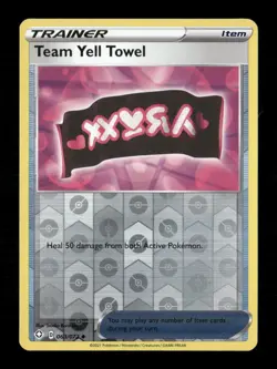 Team Yell Towel Reverse Holo Uncommon Shining Fates 063/072 LP Pokemon LP - Image 1