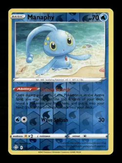 Manaphy Reverse Holo Rare Shining Fates 024/072 LP Pokemon LP - Image 1