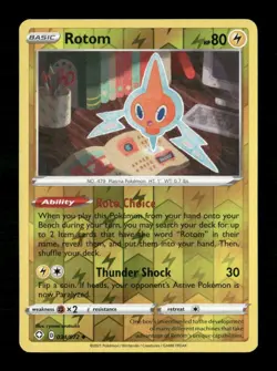 Rotom Reverse Holo Uncommon Shining Fates 034/072 LP Pokemon LP - Image 1