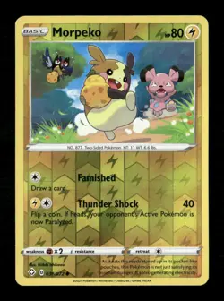 Morpeko (036) Reverse Holo Common Shining Fates 036/072 LP Pokemon LP - Image 1