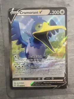 2021 Pokemon Shining Fates #054/072 Cramorant V Excellent Card - Image 2