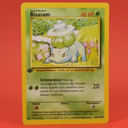 Pokemon TCG Card German Baset Set 1st edition Bulbasuaur Bisasam 44/102 - Image 1