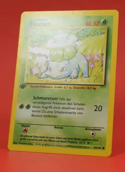 Pokemon TCG Card German Baset Set 1st edition Bulbasuaur Bisasam 44/102 - Image 4