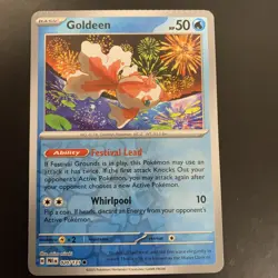 Pokemon TCG Goldeen 020/131 - Prismatic Evolutions - Reverse Holo NM Crimp Error - Image 1