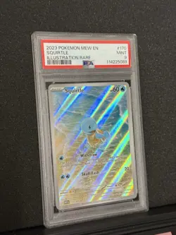 PSA 9 MINT 2023 Pokemon TCG Squirtle #170/165 Illustration Rare 151 Holo Card - Image 2