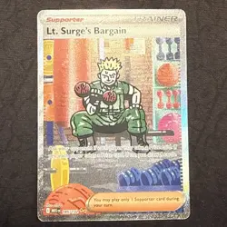 Lt. Surge's Bargain 185/132 Special Illustration Rare Pokemon Mega Evolution NM - Image 1