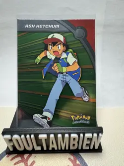 2000 Pokemon TV Animation Series 2 Heroes & Villains HV1 Ash Ketchum *Foil* - Image 1