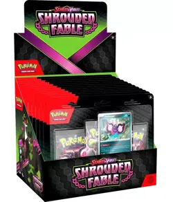 Pokemon SV6.5 Shrouded Fable 3-Pack Blister Pecharunt DISPLAY BOX (12 Blisters) - Image 1