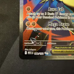 Pokemon TCG Mega Lucario EX 160/132 Ultra Rare Holo NM Mega Evolutions Full Art - Image 2